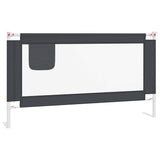 Toddler Safety Bed Rail Dark Grey 150x25 cm Fabric 10229