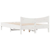 Bed Frame without Mattress White 140x200 cm Solid Wood Pine 844726