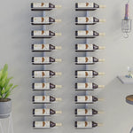 ZNTS Wall-mounted Wine Rack for 10 Bottles 2 pcs White Metal 340906