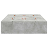 Storage Bed Frame Concrete Grey 120 x 200 cm Engineered Wood 3335368
