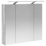 Bathroom Mirror Cabinet Grey Sonoma 80 x 14.5 x 70 cm 889116
