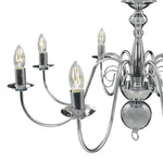 Chandelier Silver 8 x E14 Bulbs 281618
