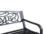126Lx60Wx85H cm Steel Bench-Black T3398P323766