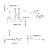 Bed Lift Mechanism 12 pcs Black 340 x 95 x 40 mm Iron 864847