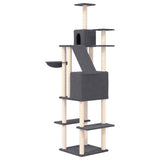 Cat Tree with Sisal Scratching Posts Dark Grey 201 cm 171644