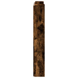 Storage Headboard with LED Smoked Oak Engineered Wood 3418647