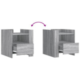 Bedside Cabinet Grey Sonoma 45x50x50 cm Engineered Wood 848281