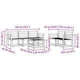 Outdoor Sofa Set 6 pcs White 59 x 59 x 37 cm Solid Acacia Wood 3387243