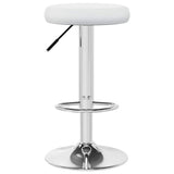 Bar Stools 2 pcs White Faux Leather 333097