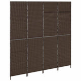 Room Divider Folding Manual Brown 195 x 180 cm Poly Rattan 42003673