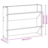 Wall Shoe Cabinet 2 pcs White 80x18x60 cm Engineered Wood 806742