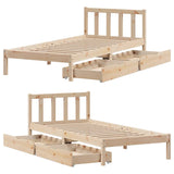 Bed Frame without Mattress 90x190 cm Single Solid Wood Pine 3301461