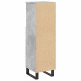 Bathroom Cabinet Concrete Grey 30x30x100 cm Engineered Wood 857210