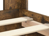 Bed Frame with Storage and Headboard Smoked Oak 135 x 190 cm 3413957