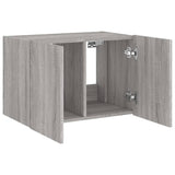 TV Wall Cabinet with LED Lights Grey Sonoma 60x35x41 cm 837312