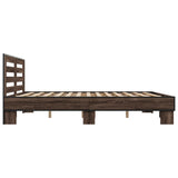 Bed Frame without Mattress Brown Oak 200x200 cm 3280086