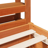 Bed Frame without Mattress Wax Brown 150x200 cm King Size Solid Wood Pine 3306380