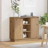 LED Sideboard Artisan Oak 90 x 32 x 75 cm Engineered Wood 869689