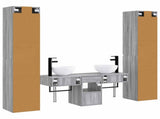 Bathroom Furniture Set 5 pcs Grey Sonoma 33 x 34.5 x 160 cm 3406009