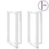 Bar Table Legs T-Shaped 2 pcs White 60x35x cm Steel 4013093