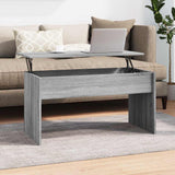 Coffee Table Grey Sonoma Engineered Wood Standard Sliding Top 819285