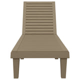 Sun Lounger Light brown Polypropylene 155x58x83 cm 364147