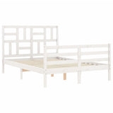 Bed Frame without Mattress White 120x200 cm Solid Wood 3194892
