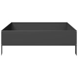 ZNTS Garden Raised Bed Black 100x100x33.5 cm Steel 851024