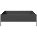 ZNTS Garden Raised Bed Black 100x100x33.5 cm Steel 851024