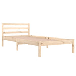 Bed Frame without Mattress Solid Wood Pine 90x200cm 810415