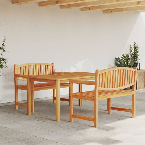 ZNTS 3 Piece Garden Dining Set Solid Wood Teak 3157940