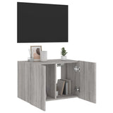TV Wall Cabinet with LED Lights Grey Sonoma 60x35x41 cm 837312