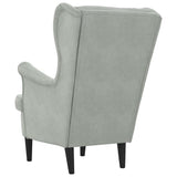 Armchair Light Grey Velvet 42012824