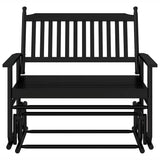 Glider Bench Black 118x70x104.5 cm Solid Wood Poplar 4008866