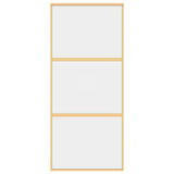 Sliding Door Gold 90x205 cm Clear ESG Glass and Aluminium 155149