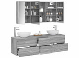 Bathroom Furniture Set 4 pcs Grey Sonoma 3406708
