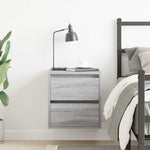 ZNTS Wall-mounted Bedside Cabinet Grey Sonoma 38x34x40 cm 861257