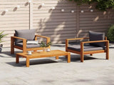 3 Piece Garden Sofa Set with Cushions Solid Wood Acacia 3214846