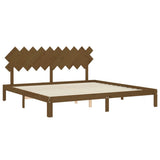 Bed Frame without Mattress Honey Brown 200x200 cm Solid Wood Pine 3193749