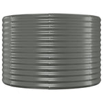 ZNTS Garden Raised Bed Powder-coated Steel 249x100x68 cm Grey 319064