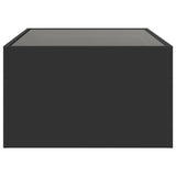 ZNTS Coffee Table with Infinity LED Black 90x50x30 cm 847617