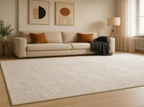 Rug Cream 300 x 400 cm 100% Polyester 3 mm Washable 42041628