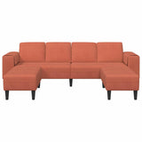 Fabric Sofa with Cushion Red Orange 208 cm Corduroy fabric 3335138