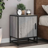 Bedside Cabinets 2 pcs Grey Sonoma 40x31x50 cm Engineered Wood and Metal 848716
