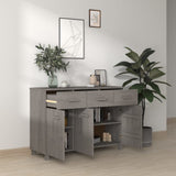 Sideboard HAMAR Light Grey 113x40x80 cm Solid Wood Pine 340443