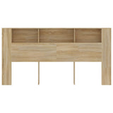 Headboard Cabinet Sonoma Oak 200x18.5x104.5 cm 811955