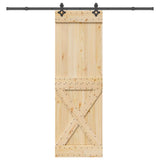 Sliding Door with Hardware Set 70x210 cm Solid Wood Pine 3332778