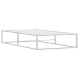 Bed Frame without Mattress White 90x200 cm Metal 4017422