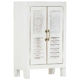 Sideboard White 55x30x90 cm Solid Wood Acacia 351612