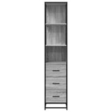 Bathroom Cabinet Grey Sonoma 35x37.5x166 cm Engineered Wood 849247
